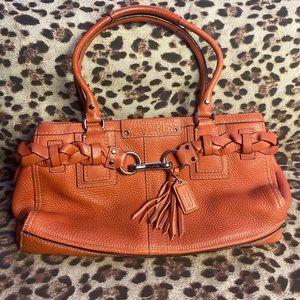 Authentic coach Hampton purse leather